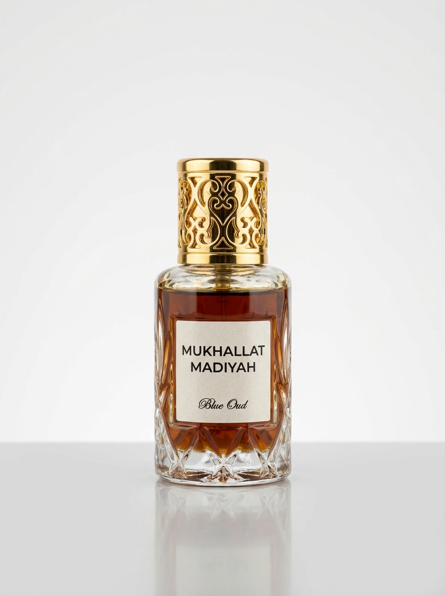 mukhallat madiyah oil perfume bottle