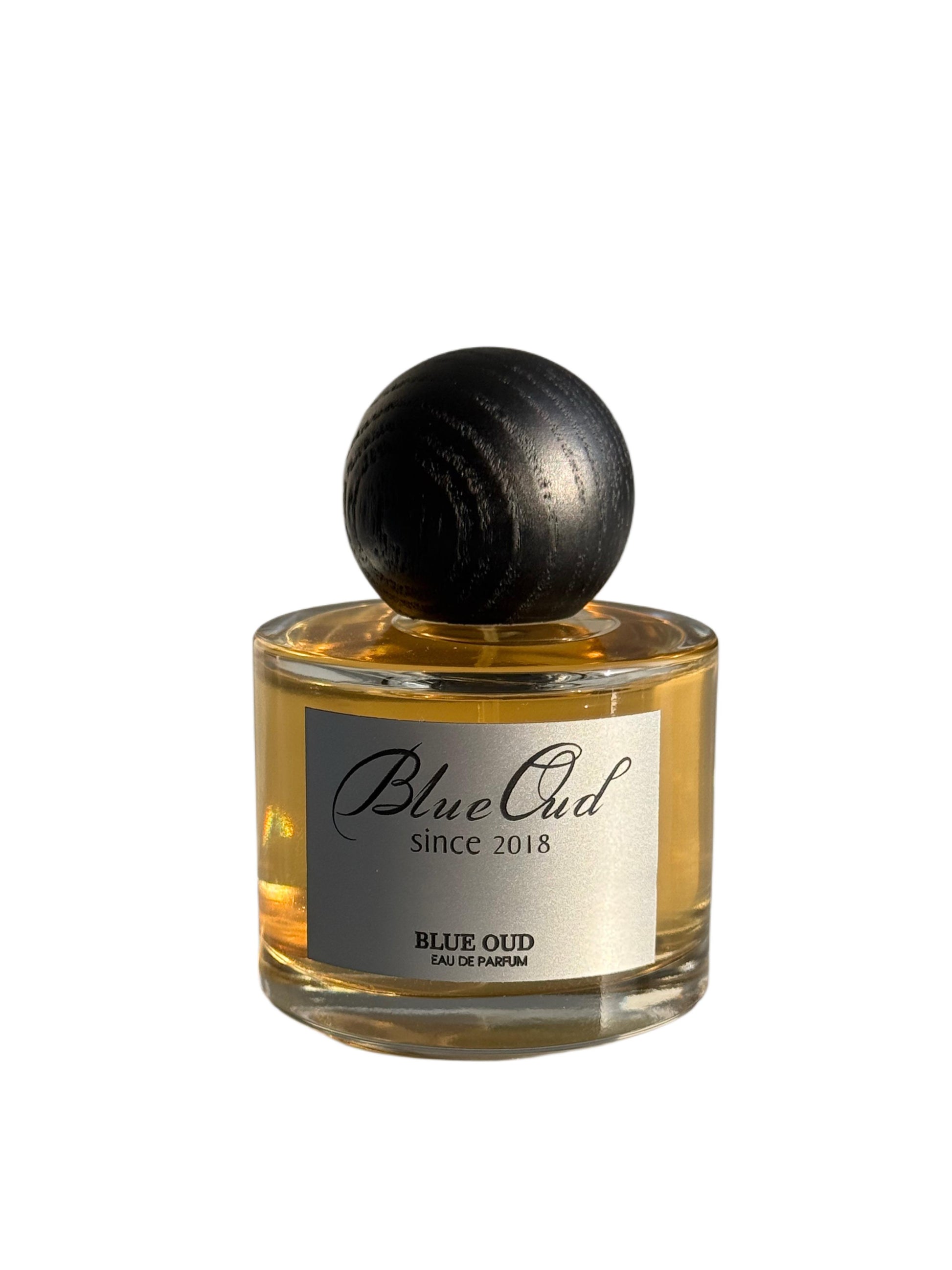 Blue Oud signature Cambodian oud extrait de parfum bottle