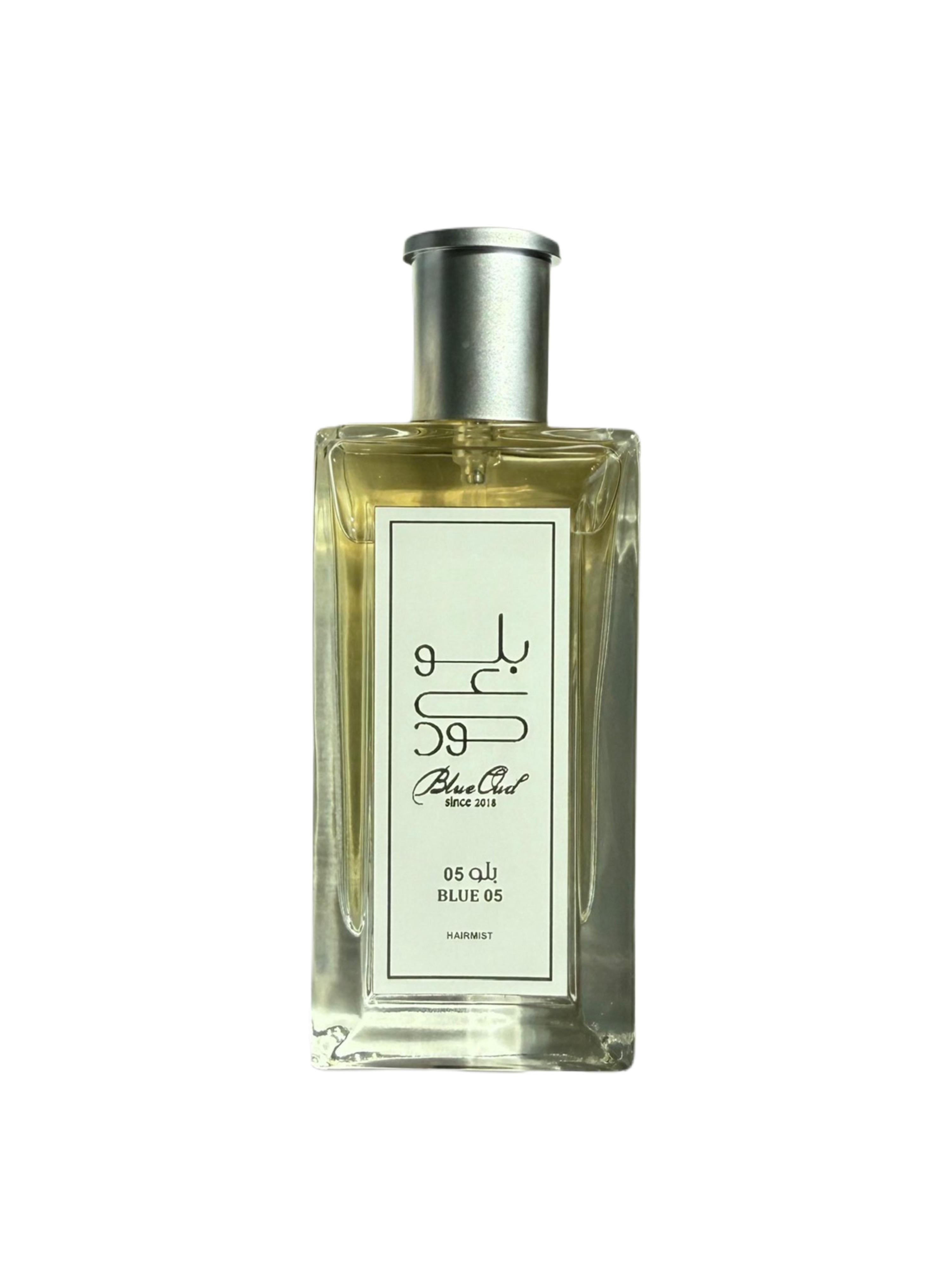 Blue 05 alcohol-free hair mist bottle by Blue Oud